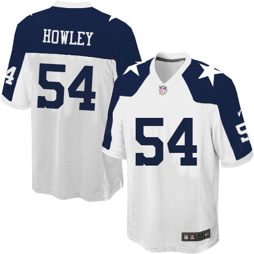 Men's Nike Dallas Cowboys #54 Chuck Howley Game White Throwback Alternate NFL Jersey