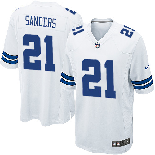 Men's Nike Dallas Cowboys #21 Deion Sanders Game White NFL Jersey