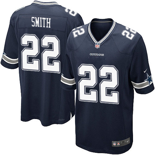 Men's Nike Dallas Cowboys #22 Emmitt Smith Game Navy Blue Team Color NFL Jersey