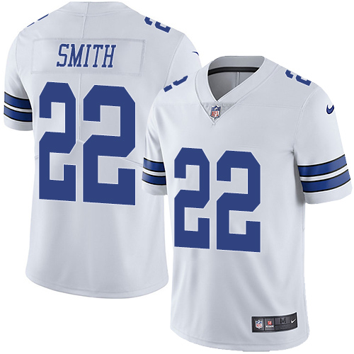 Men's Nike Dallas Cowboys #22 Emmitt Smith White Vapor Untouchable Limited Player NFL Jersey