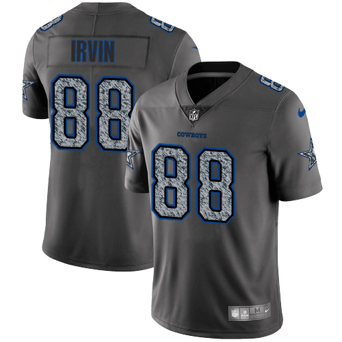Men's Nike Dallas Cowboys #88 Michael Irvin Gray Static Vapor Untouchable Game NFL Jersey