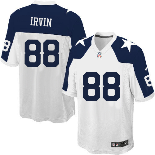 Men's Nike Dallas Cowboys #88 Michael Irvin Game White Throwback Alternate NFL Jersey