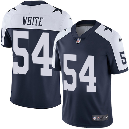 Men's Nike Dallas Cowboys #54 Randy White Navy Blue Throwback Alternate Vapor Untouchable Limited Player NFL Jersey