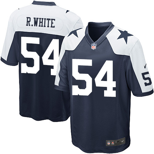 Men's Nike Dallas Cowboys #54 Randy White Game Navy Blue Throwback Alternate NFL Jersey