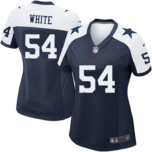 Women's Nike Dallas Cowboys #54 Randy White Game Navy Blue Throwback Alternate NFL Jersey