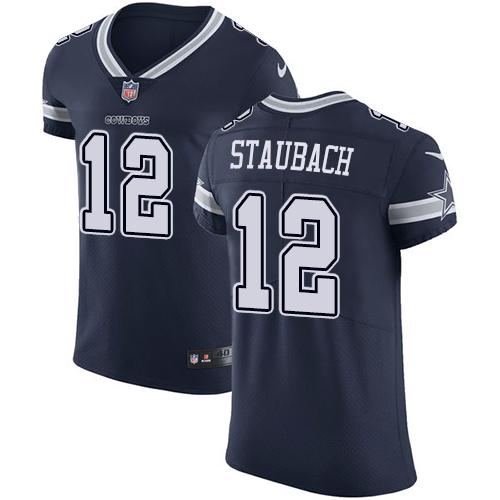 Men's Nike Dallas Cowboys #12 Roger Staubach Navy Blue Team Color Vapor Untouchable Elite Player NFL Jersey
