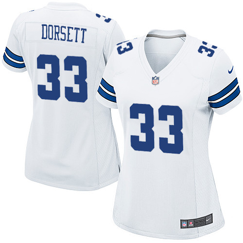 Women's Nike Dallas Cowboys #33 Tony Dorsett Game White NFL Jersey