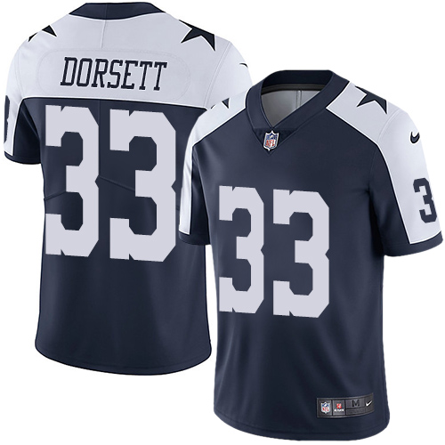 Men's Nike Dallas Cowboys #33 Tony Dorsett Navy Blue Throwback Alternate Vapor Untouchable Limited Player NFL Jersey