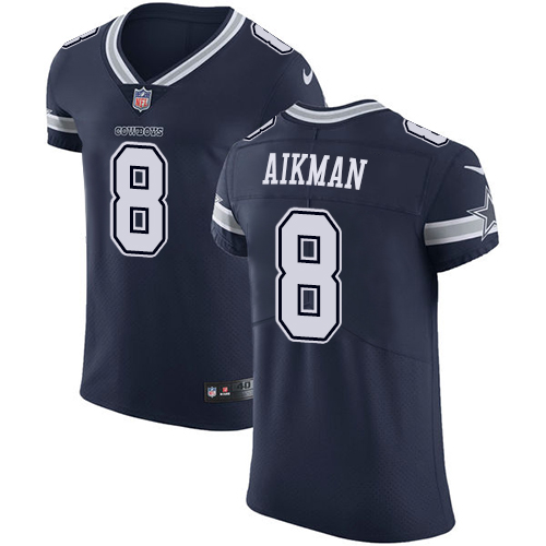 Men's Nike Dallas Cowboys #8 Troy Aikman Navy Blue Team Color Vapor Untouchable Elite Player NFL Jersey