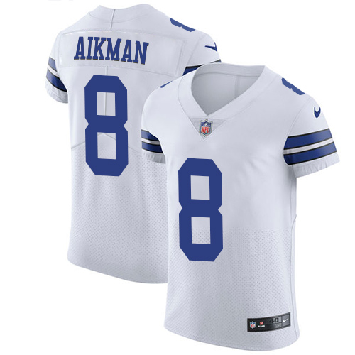 Men's Nike Dallas Cowboys #8 Troy Aikman White Vapor Untouchable Elite Player NFL Jersey
