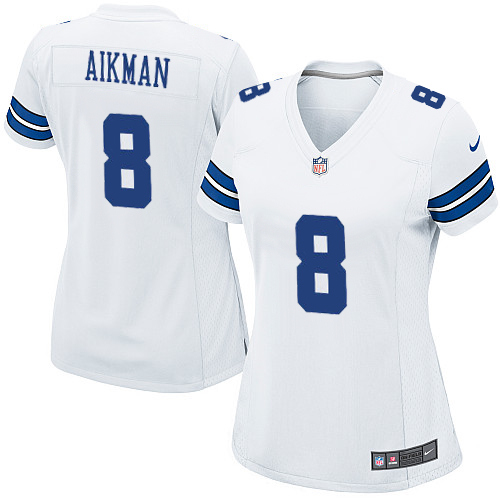 Women's Nike Dallas Cowboys #8 Troy Aikman Game White NFL Jersey