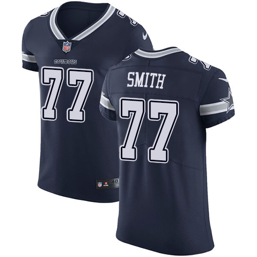Men's Nike Dallas Cowboys #77 Tyron Smith Navy Blue Team Color Vapor Untouchable Elite Player NFL Jersey