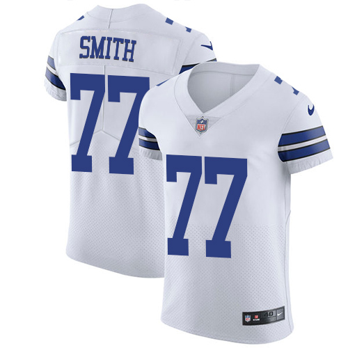 Men's Nike Dallas Cowboys #77 Tyron Smith White Vapor Untouchable Elite Player NFL Jersey