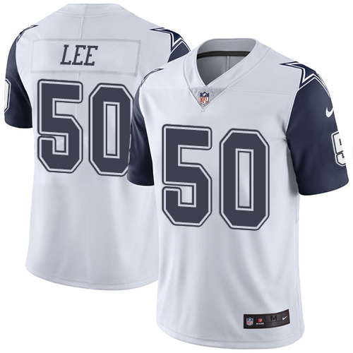 Youth Nike Dallas Cowboys #50 Sean Lee Limited White Rush Vapor Untouchable NFL Jersey