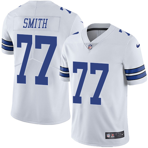 Men's Nike Dallas Cowboys #77 Tyron Smith White Vapor Untouchable Limited Player NFL Jersey