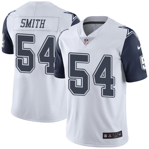 Men's Nike Dallas Cowboys #54 Jaylon Smith Limited White Rush Vapor Untouchable NFL Jersey