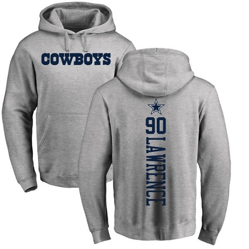 NFL Nike Dallas Cowboys #90 Demarcus Lawrence Ash Backer Pullover Hoodie