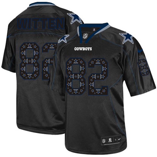 Men's Nike Dallas Cowboys #82 Jason Witten Elite New Lights Out Black NFL Jersey