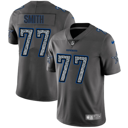 Youth Nike Dallas Cowboys #77 Tyron Smith Gray Static Vapor Untouchable Game NFL Jersey