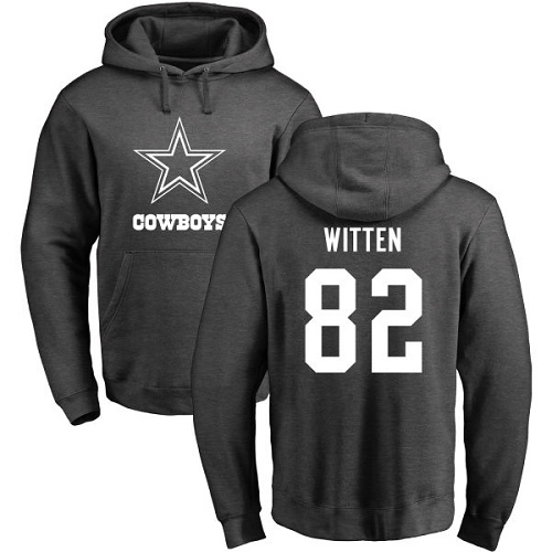 NFL Nike Dallas Cowboys #82 Jason Witten Ash One Color Pullover Hoodie