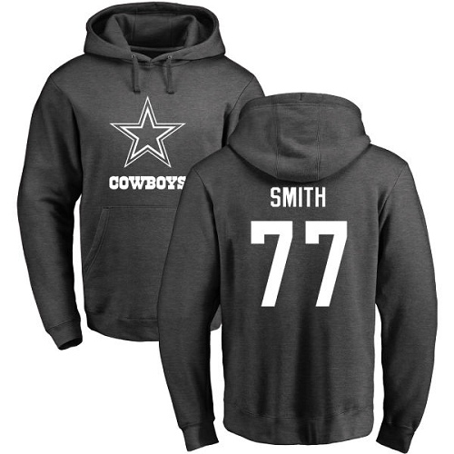 NFL Nike Dallas Cowboys #77 Tyron Smith Ash One Color Pullover Hoodie