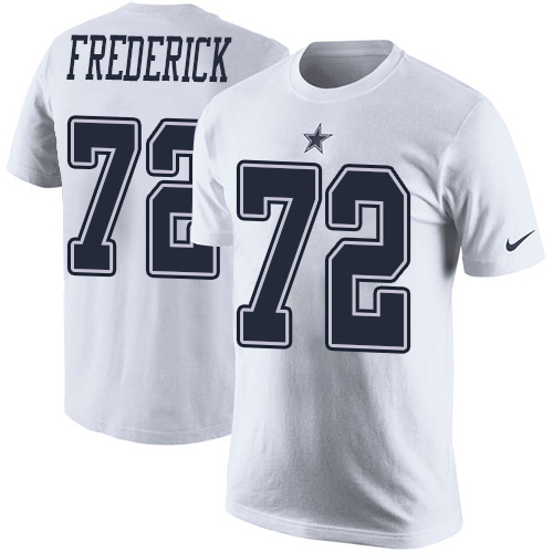 NFL Men's Nike Dallas Cowboys #72 Travis Frederick White Rush Pride Name & Number T-Shirt