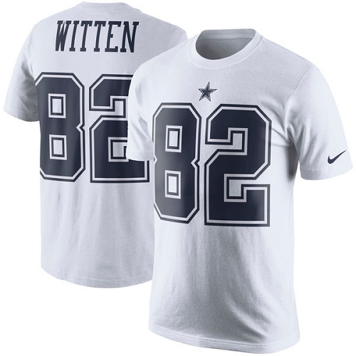 NFL Men's Nike Dallas Cowboys #82 Jason Witten White Rush Pride Name & Number T-Shirt