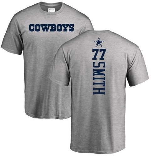 NFL Nike Dallas Cowboys #77 Tyron Smith Ash Backer T-Shirt