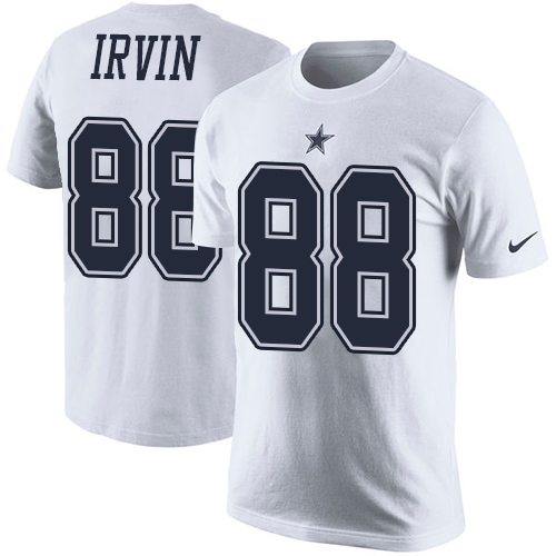 NFL Men's Nike Dallas Cowboys #88 Michael Irvin White Rush Pride Name & Number T-Shirt