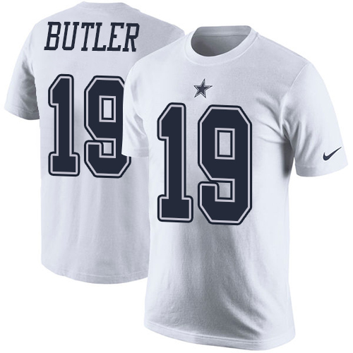 NFL Men's Nike Dallas Cowboys #19 Brice Butler White Rush Pride Name & Number T-Shirt