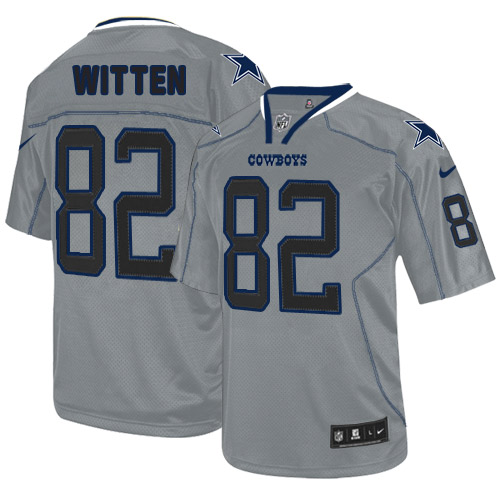 Youth Nike Dallas Cowboys #82 Jason Witten Elite Lights Out Grey NFL Jersey