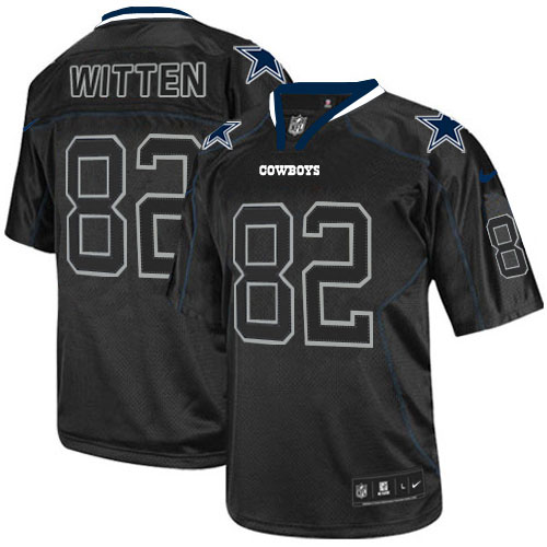 Youth Nike Dallas Cowboys #82 Jason Witten Elite Lights Out Black NFL Jersey
