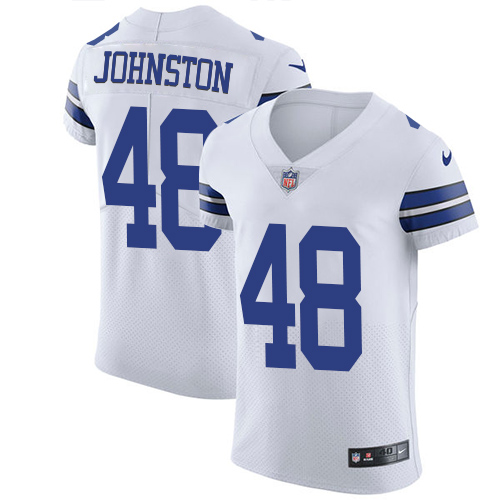 Men's Nike Dallas Cowboys #48 Daryl Johnston White Vapor Untouchable Elite Player NFL Jersey