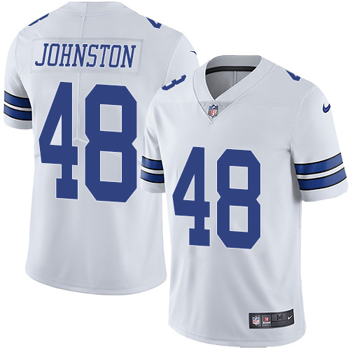 Men's Nike Dallas Cowboys #48 Daryl Johnston White Vapor Untouchable Limited Player NFL Jersey