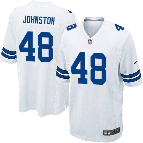 Men's Nike Dallas Cowboys #48 Daryl Johnston Game White NFL Jersey