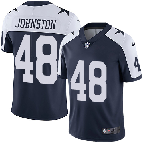 Youth Nike Dallas Cowboys #48 Daryl Johnston Navy Blue Throwback Alternate Vapor Untouchable Limited Player NFL Jersey