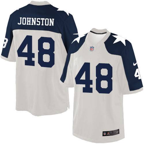 Men's Nike Dallas Cowboys #48 Daryl Johnston Limited White Throwback Alternate NFL Jersey