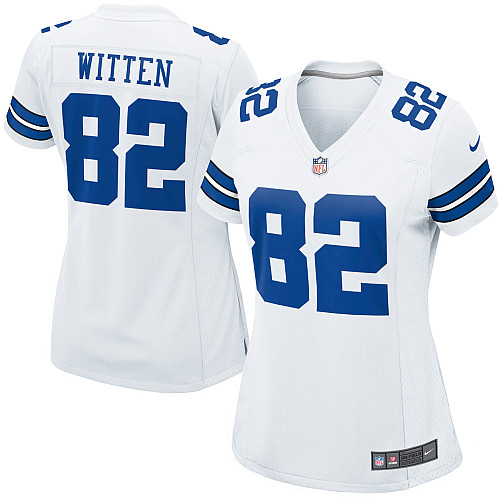 Women's Nike Dallas Cowboys #82 Jason Witten Game White NFL Jersey