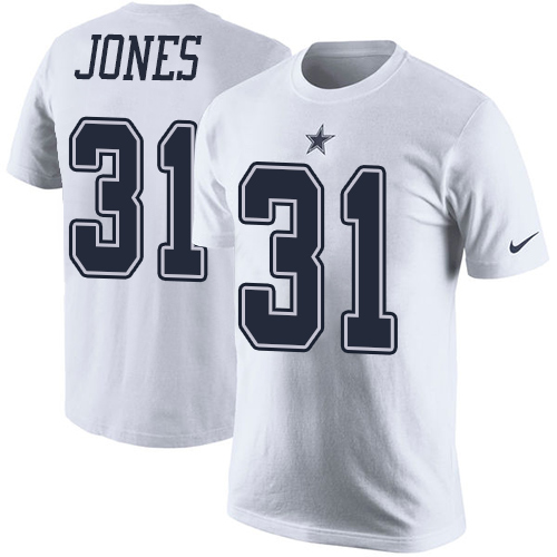 NFL Men's Nike Dallas Cowboys #31 Byron Jones White Rush Pride Name & Number T-Shirt