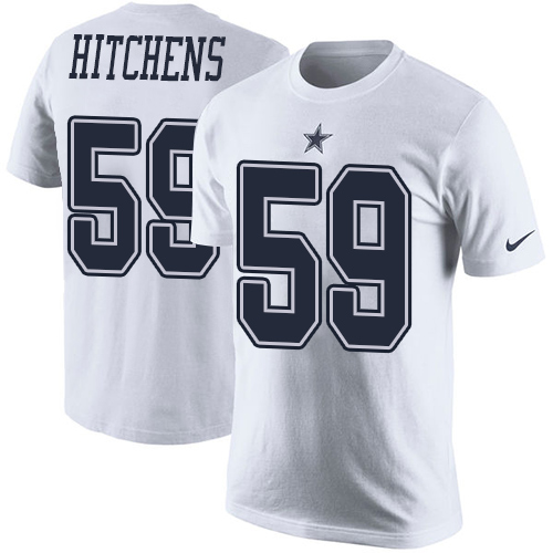 NFL Men's Nike Dallas Cowboys #59 Anthony Hitchens White Rush Pride Name & Number T-Shirt