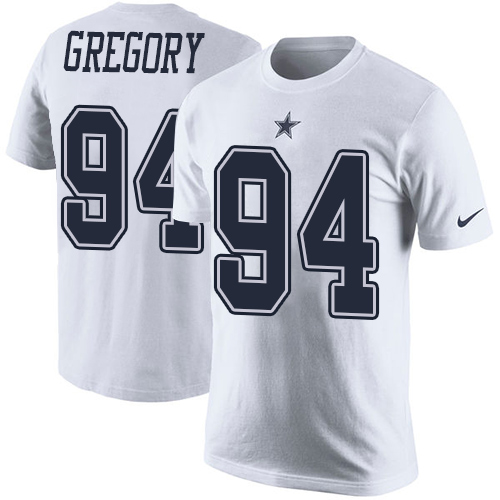 NFL Men's Nike Dallas Cowboys #94 Randy Gregory White Rush Pride Name & Number T-Shirt