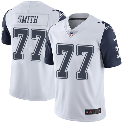 Men's Nike Dallas Cowboys #77 Tyron Smith Limited White Rush Vapor Untouchable NFL Jersey