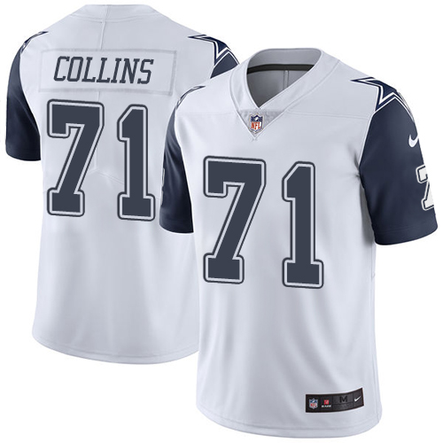 Men's Nike Dallas Cowboys #71 La'el Collins Limited White Rush Vapor Untouchable NFL Jersey