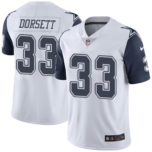 Men's Nike Dallas Cowboys #33 Tony Dorsett Limited White Rush Vapor Untouchable NFL Jersey