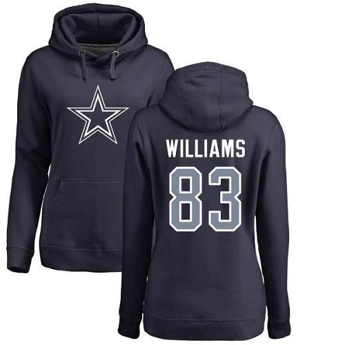 NFL Women's Nike Dallas Cowboys #83 Terrance Williams Navy Blue Name & Number Logo Pullover Hoodie