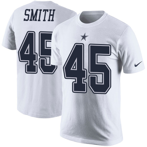 NFL Men's Nike Dallas Cowboys #45 Rod Smith White Rush Pride Name & Number T-Shirt