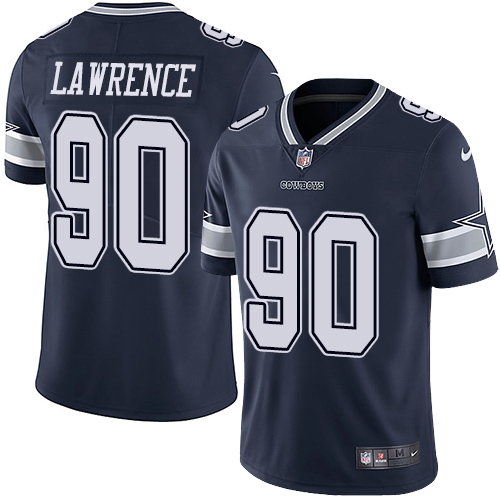 Men's Nike Dallas Cowboys #90 Demarcus Lawrence Navy Blue Team Color Vapor Untouchable Limited Player NFL Jersey