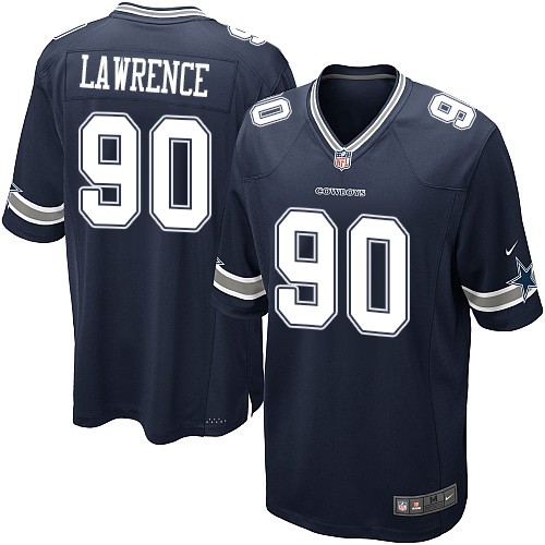 Men's Nike Dallas Cowboys #90 Demarcus Lawrence Game Navy Blue Team Color NFL Jersey