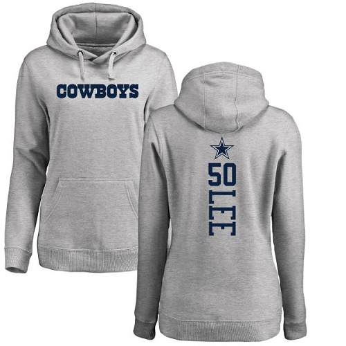 NFL Women's Nike Dallas Cowboys #50 Sean Lee Ash Backer Pullover Hoodie