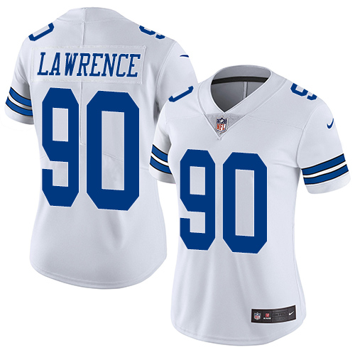 Women's Nike Dallas Cowboys #90 Demarcus Lawrence White Vapor Untouchable Limited Player NFL Jersey